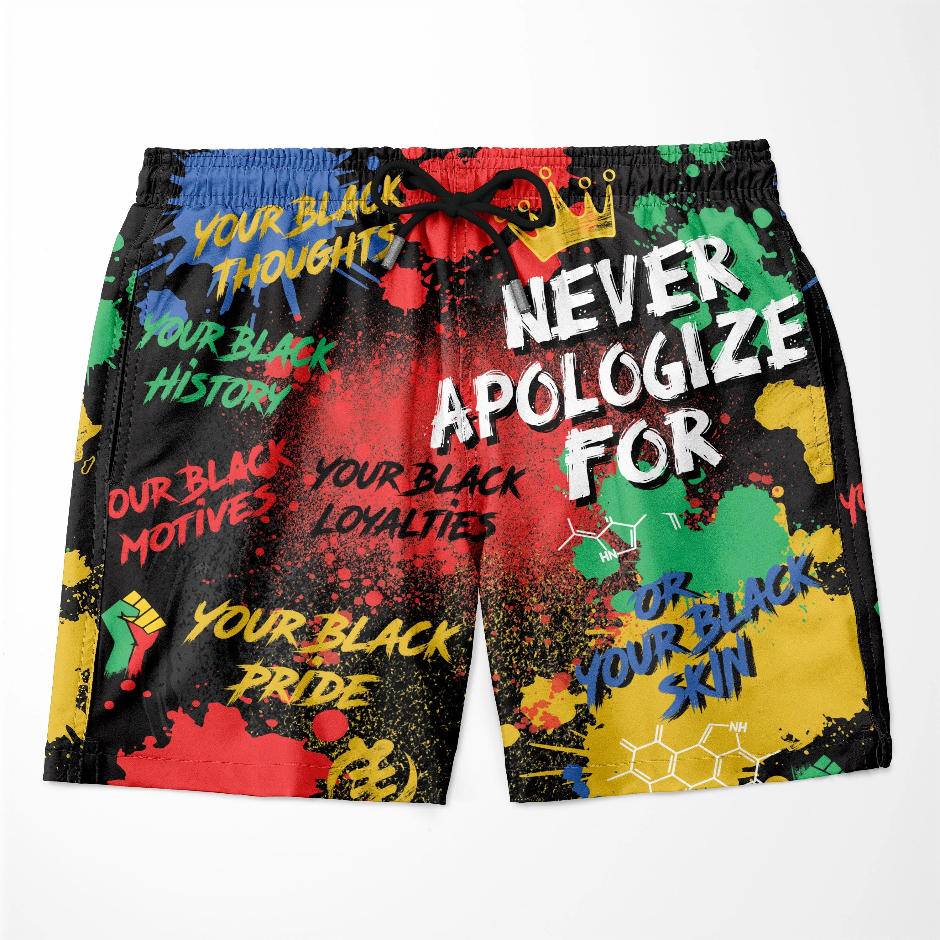 Never Apologize For Being Black T-shirt and Shorts Set