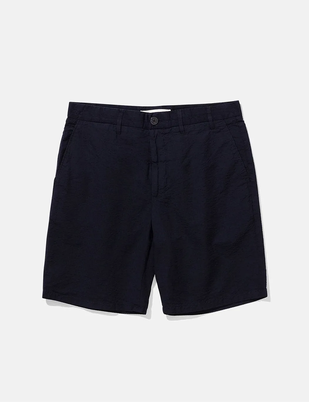 Norse Projects Aros Seersucker Shorts - Dark Navy Blue