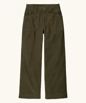 Patagonia Women's Wide Leg Cord Trousers - Basin Green