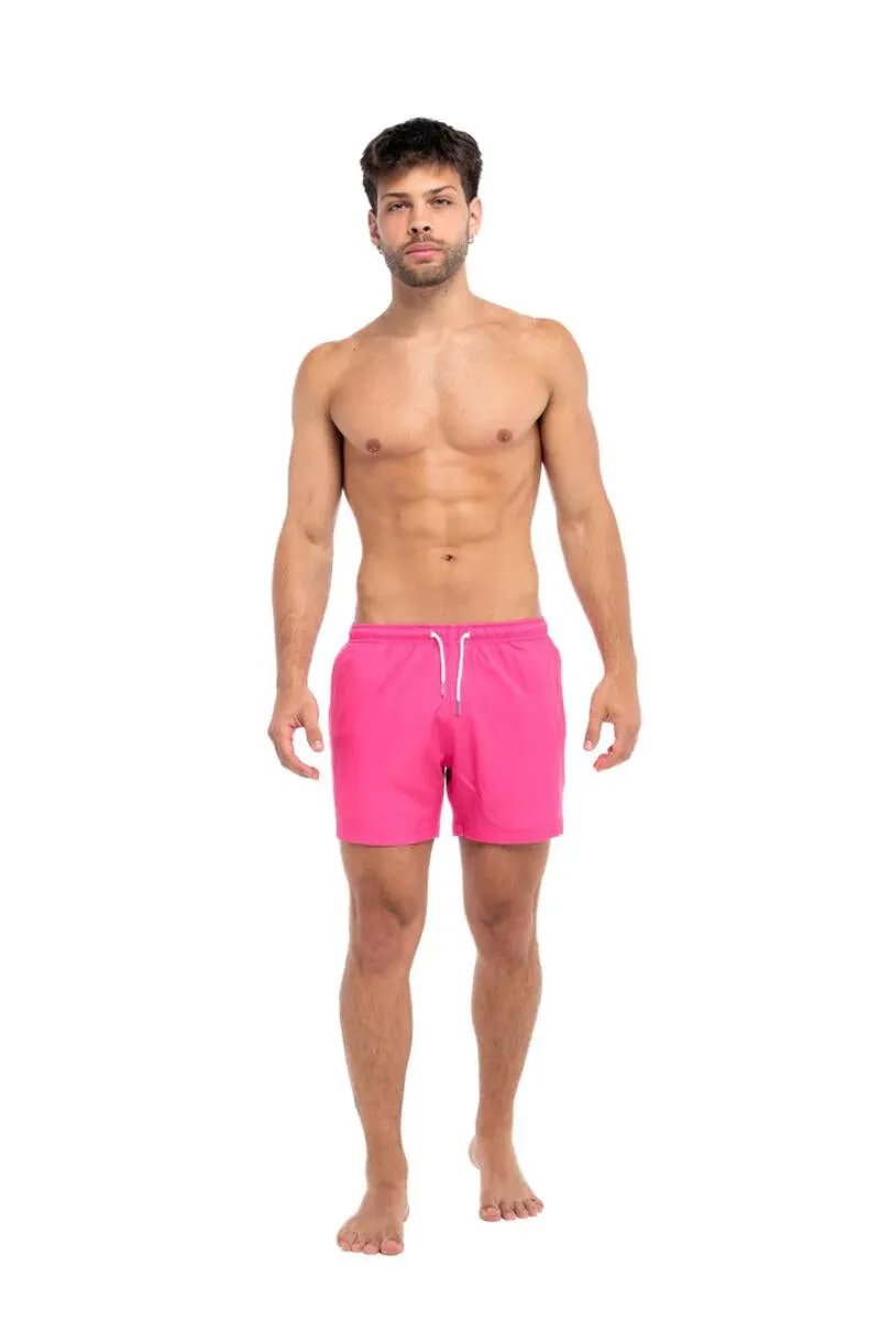 Pink to Palm Color Change Swim Trunks