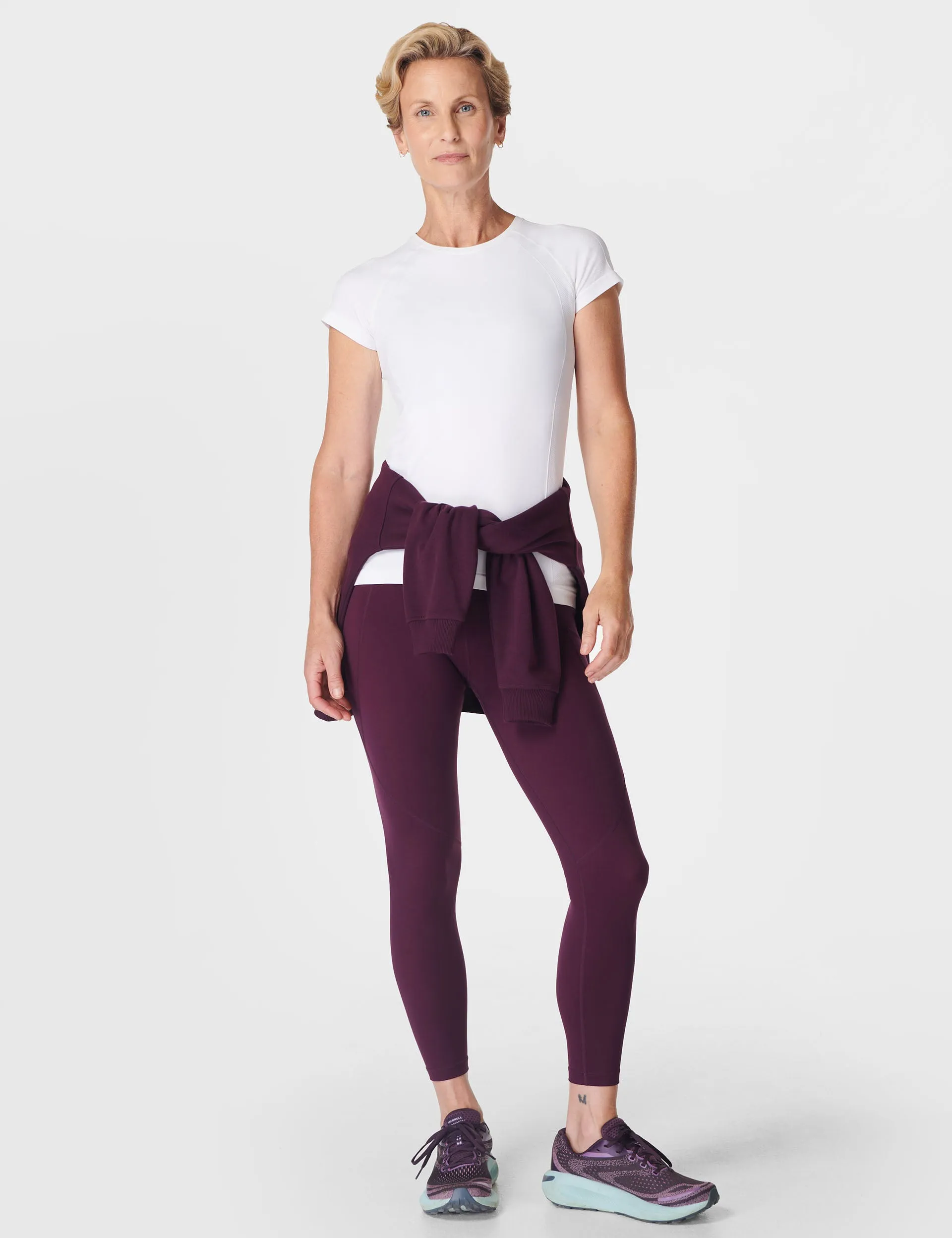 Power 7/8 Gym Leggings - Midnight Cherry Purple