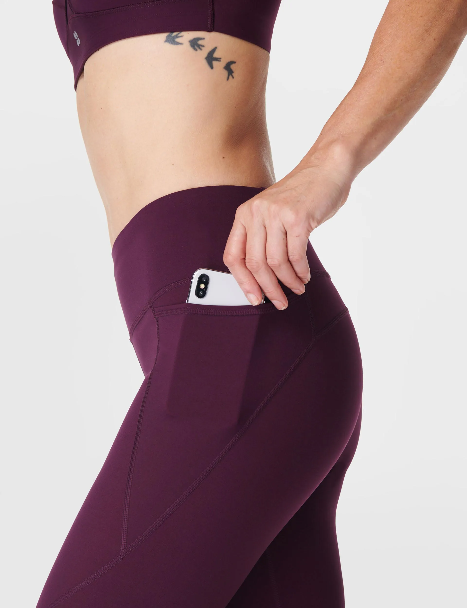 Power 7/8 Gym Leggings - Midnight Cherry Purple