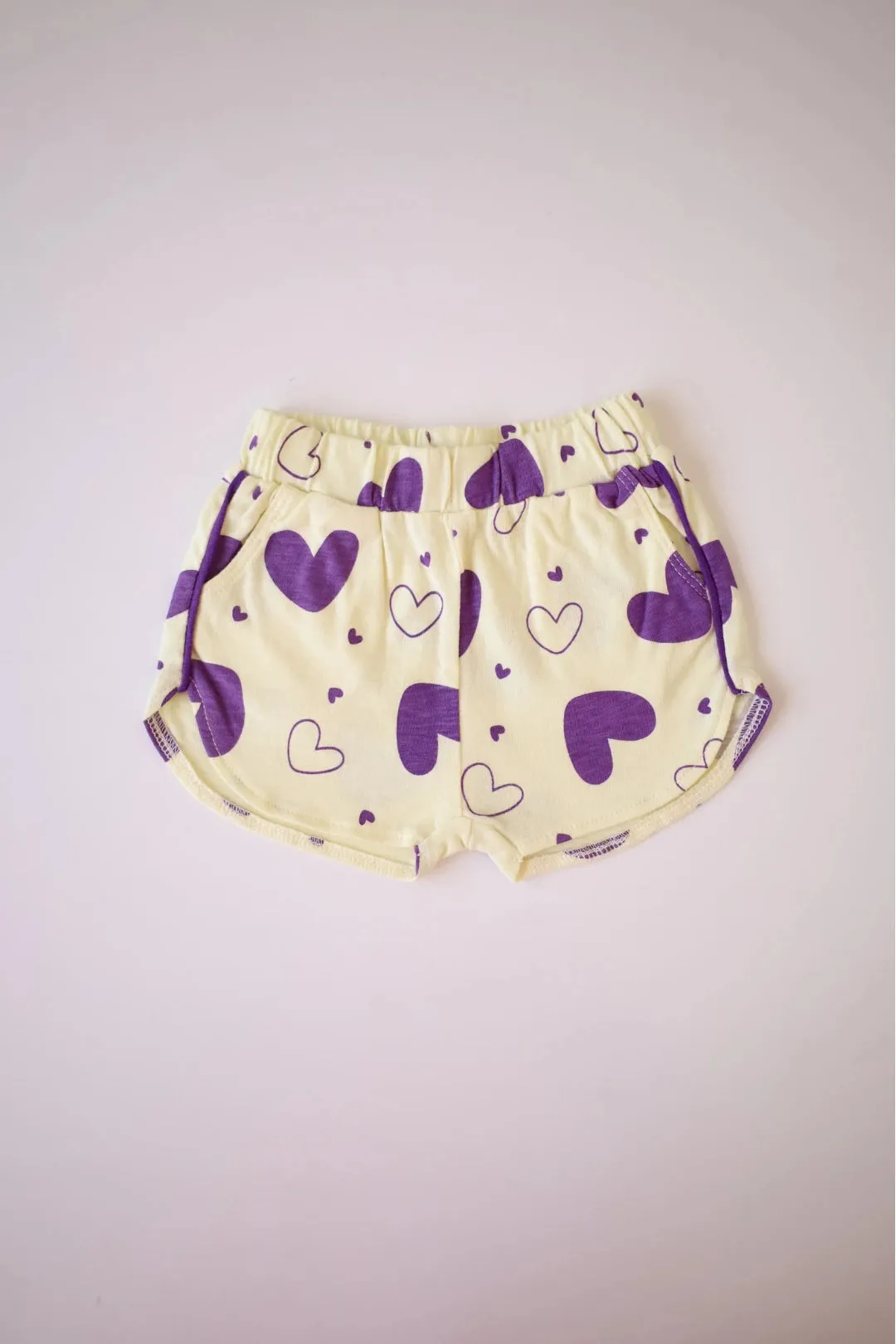 Purple Hearts-Baby-Girls-Shorts