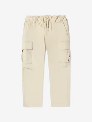 Ralph Lauren Boys Slim Fit Cargo Trousers in Beige