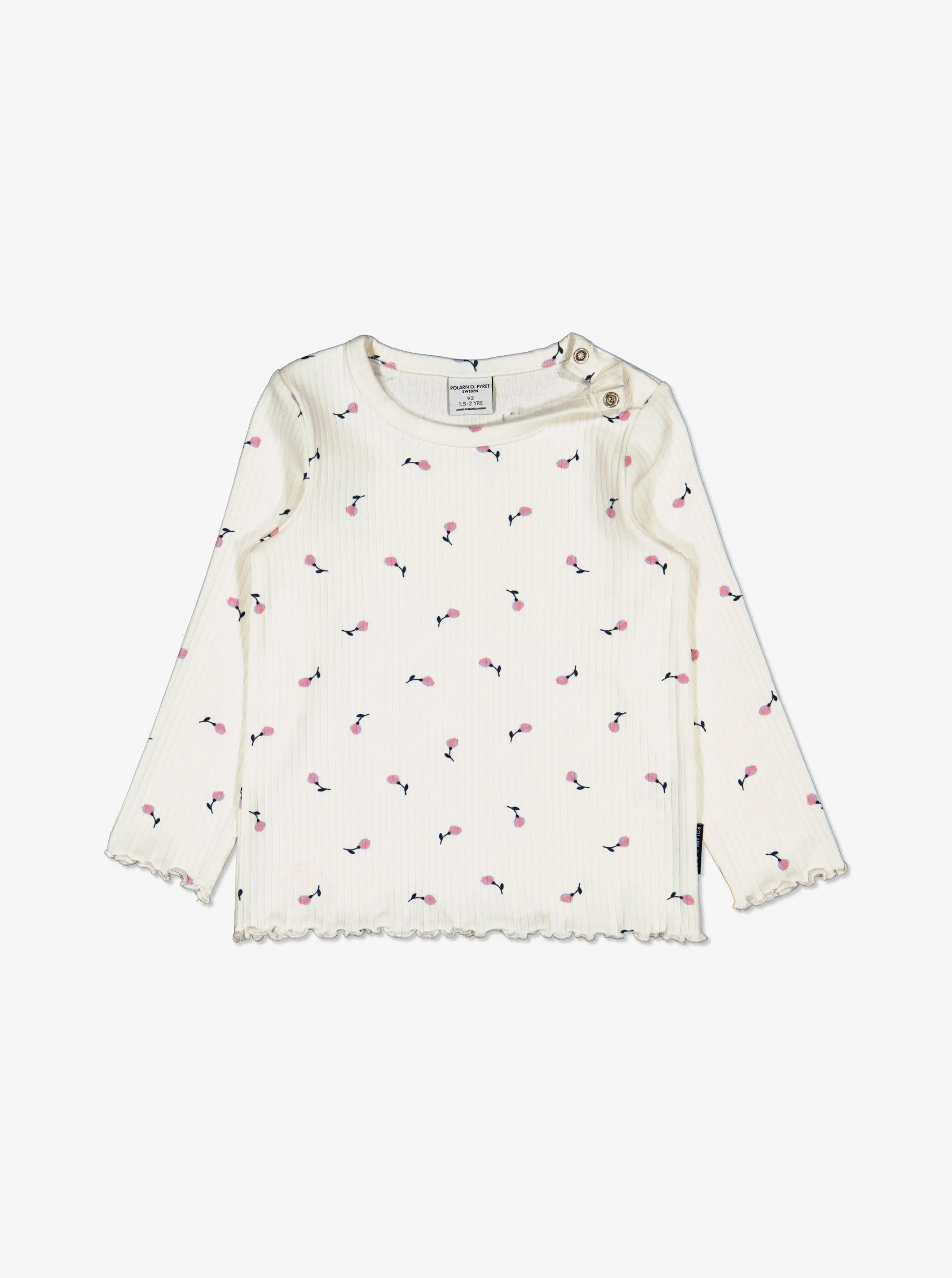 Ribbed Floral Kids Top