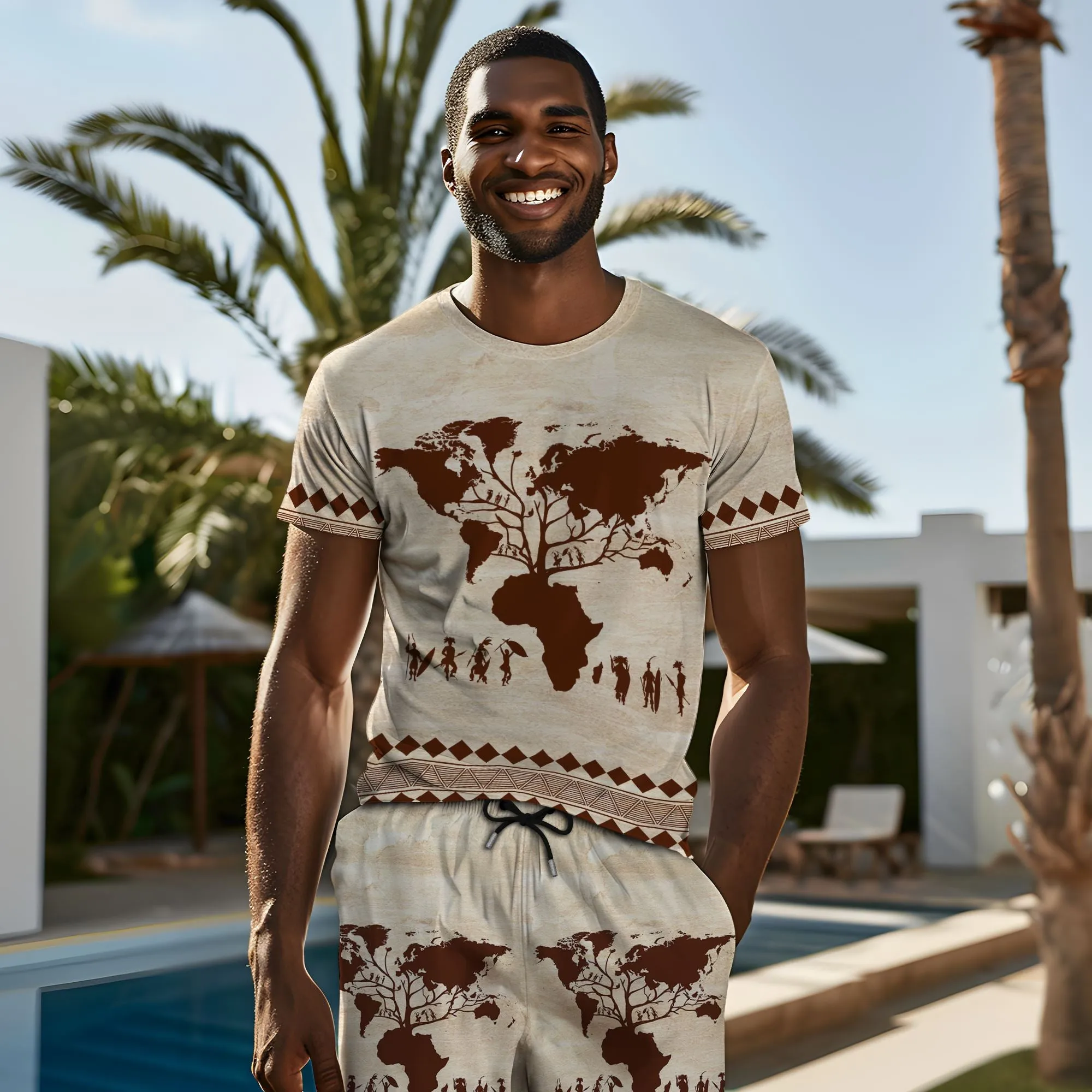 Root Africa 1 T-shirt and Shorts Set