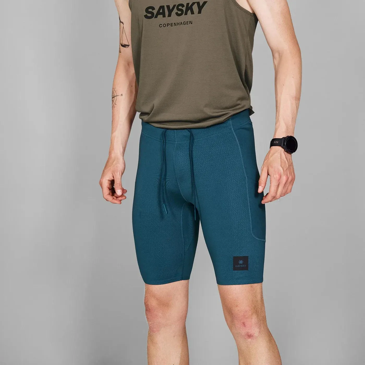 Saysky | Combat  Short Tights 9'' | Aqua Blue | Heren