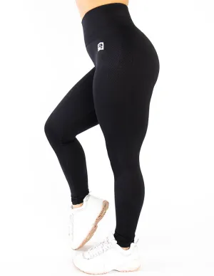 SEAMLESS '3D FIT' SCULPT LEGGINGS - BLACK