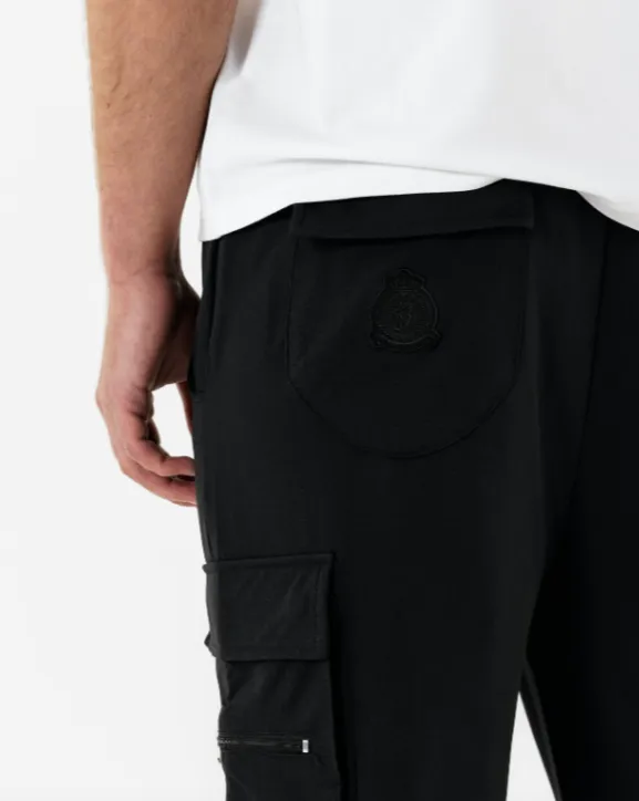 Stretch Nylon Cargo Pant - Black