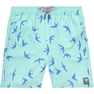 TOM & TEDDY - Men's Shorts  (Aqua Green Birds)