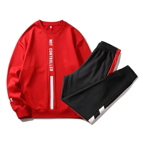 Tracksuit Style Sweatsuit - Red