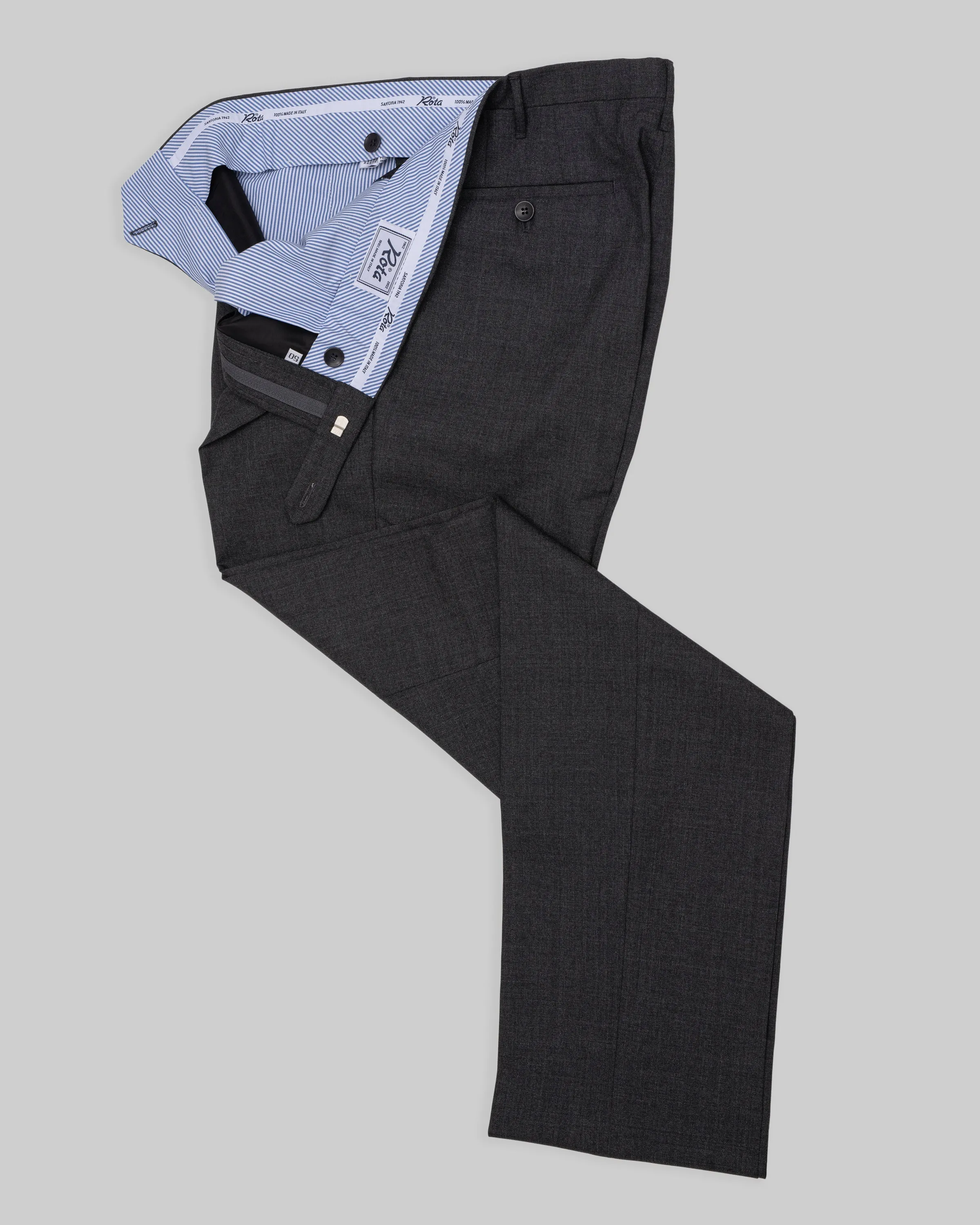 Venezia dark grey wool trousers