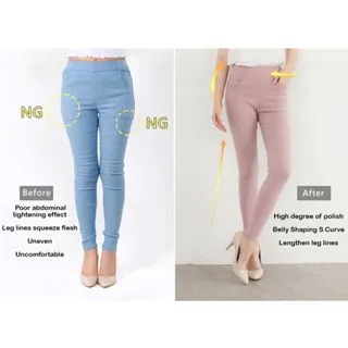 Weekend X Ob Design Women Casual Slim Fit Elastic Waist Long Straight Pants Trousers Plus Size