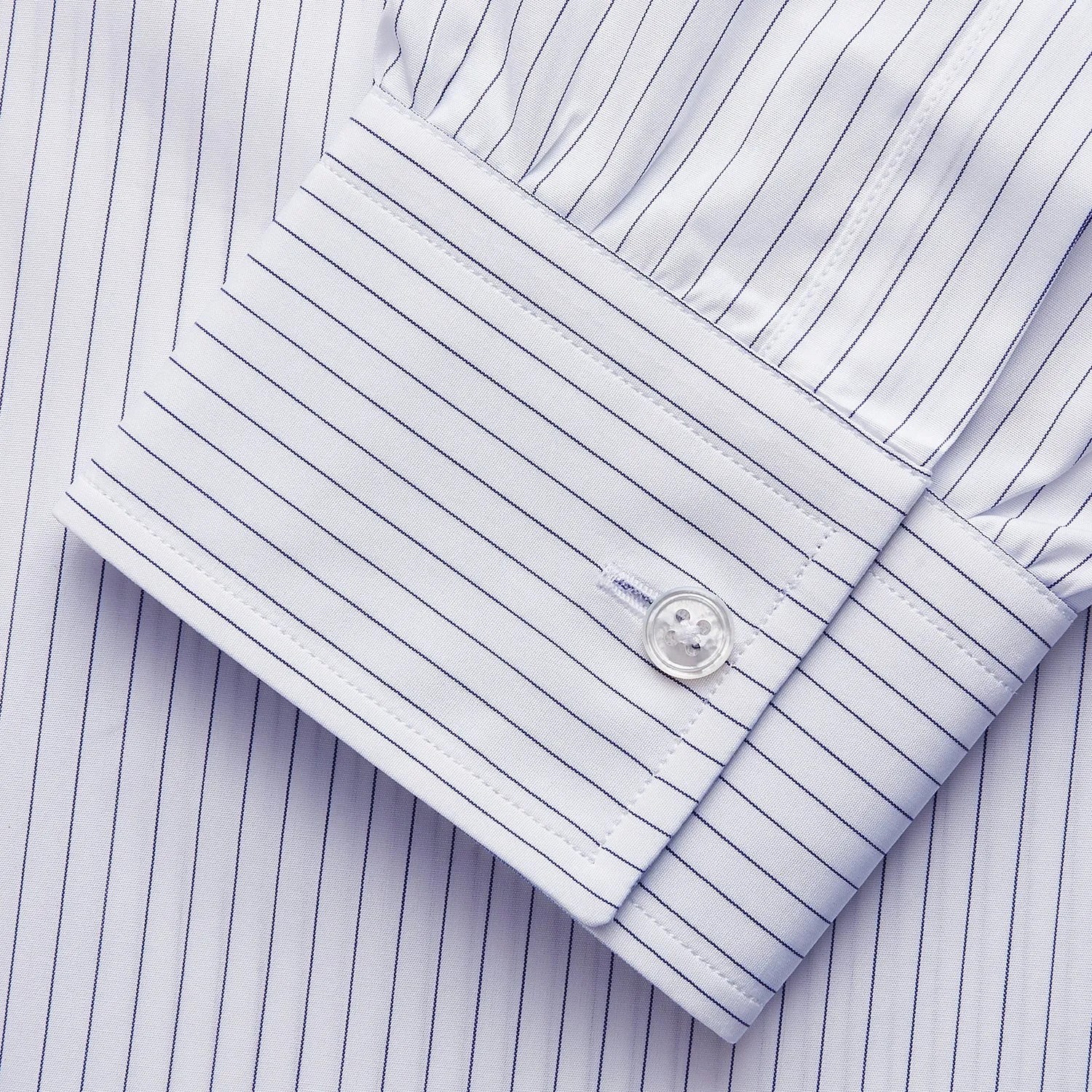 White and Blue Stripe Cotton RE-PURPOSE Weekend Fit Finch Shirt