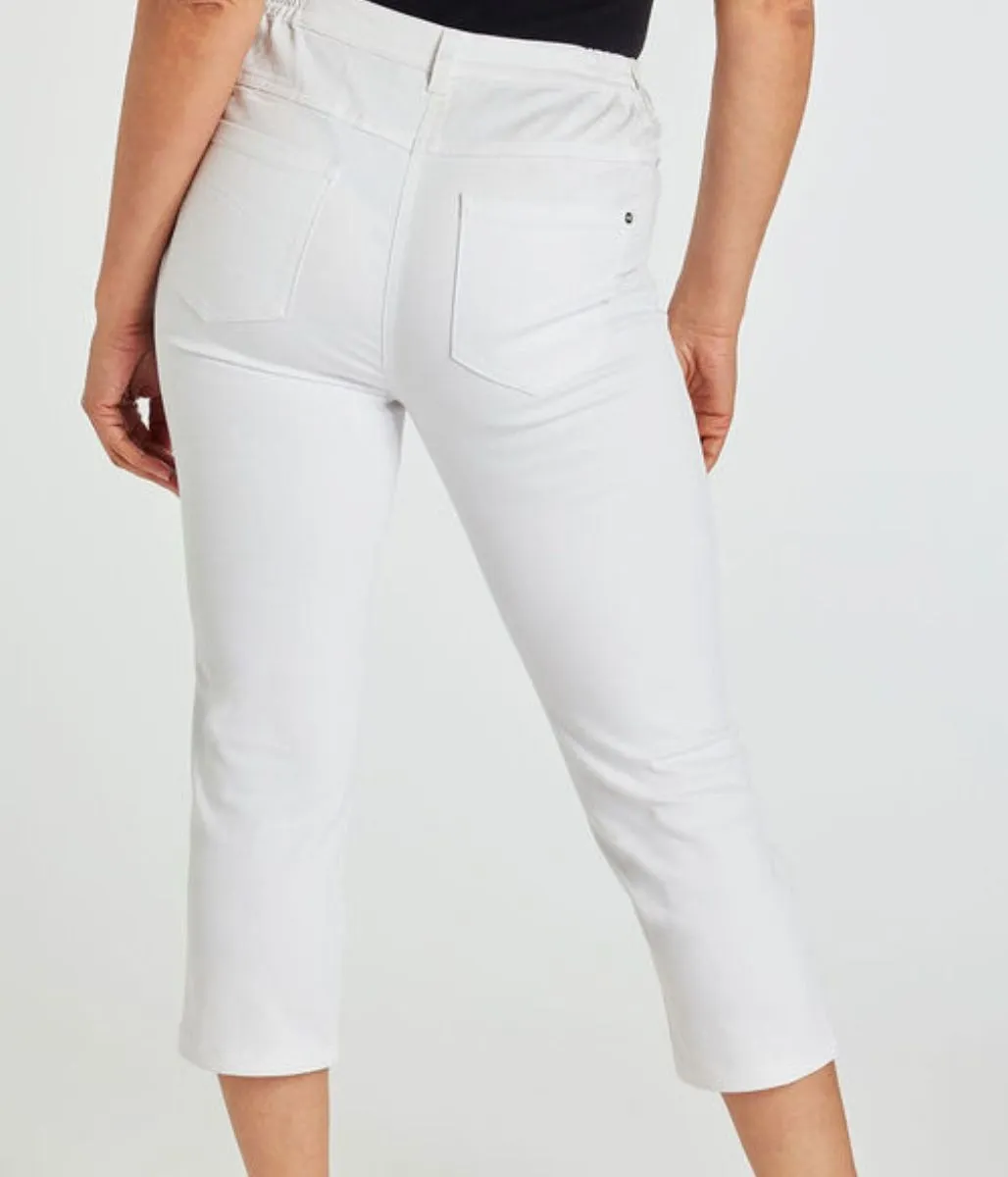 White Sara Crop Jeans