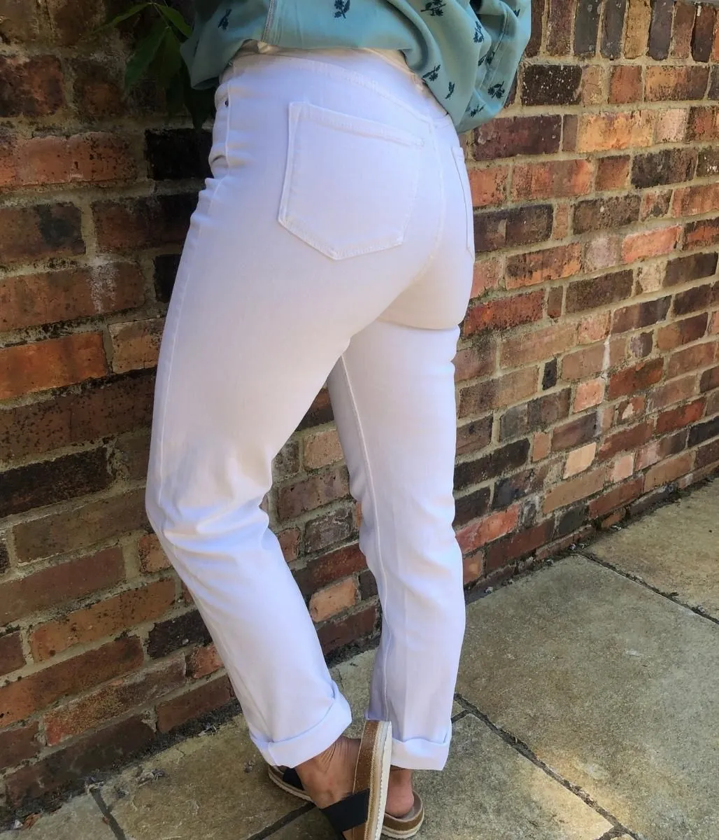 White Straight Leg Jeans