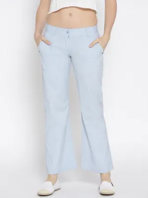 Women Solid Flared Trousers